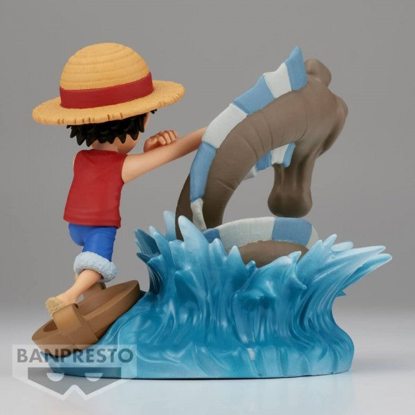 One Piece - WORLD COLLECTABLE FIGURE LOG STORIES - Monkey D Luffy VS Local Sea Monster Figure (Banpresto)