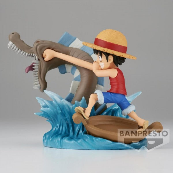 One Piece - WORLD COLLECTABLE FIGURE LOG STORIES - Monkey D Luffy VS Local Sea Monster Figure (Banpresto)