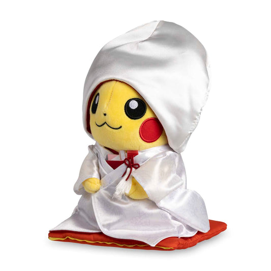 Pokemon Center -EXCLUSIVE- Pikachu Wedding Kimono (Female) Plush 9 1/4 inch
